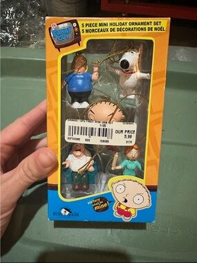 Family Guy 5-Piece Mini Holiday Ornament Set - Orange/Blue/White